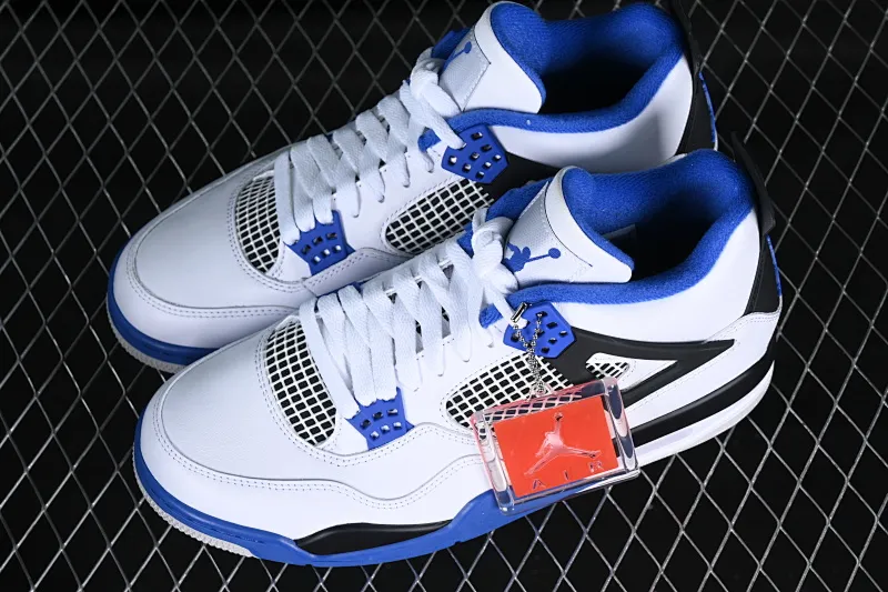 All categories Air Jordan Jordan series basketball shoes Air Jordan 4 GX foreign trade version Air Jordan 4 Retro AJ4 Joe 4 white and blue 308497-117